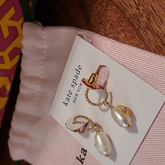 Kate Spade Gold and Pearl Earrings - Picture 2 of 6